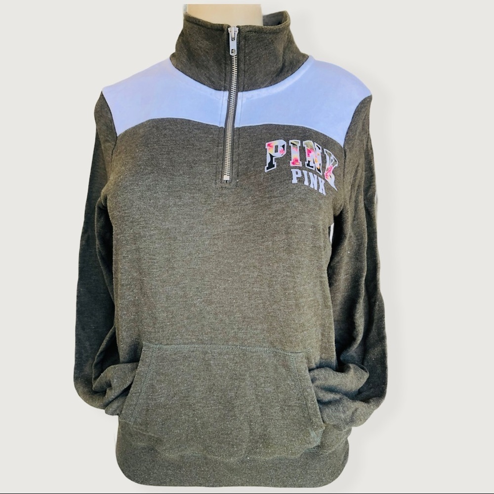 Victoria secret pink half zip up pullover